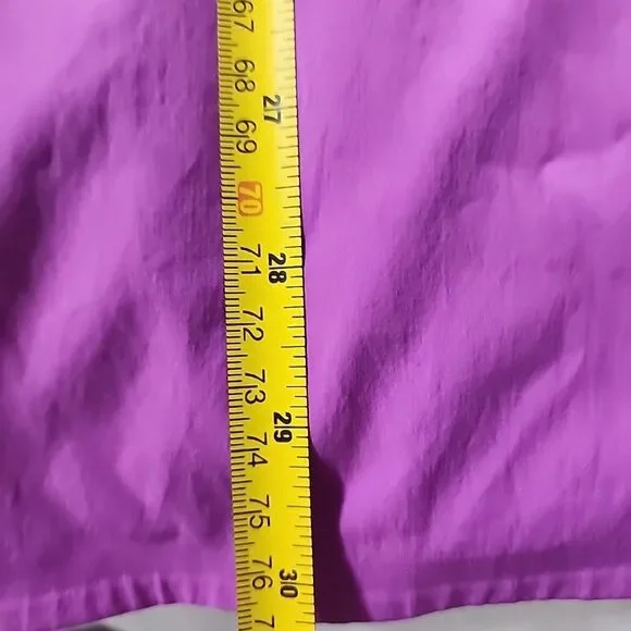 Athleta Oversized Poplin Top Button Up Shirt Size M Jazzy Purple Long Sleeve - Picture 7 of 8